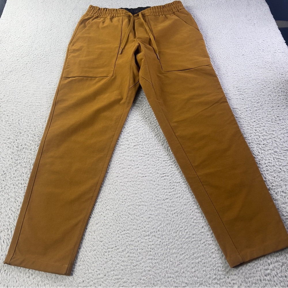 Lululemon Bowline Pants Mens Medium Brown Drawstrings Preppy Casual Active